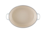 Cocotte ovale 31cm en fonte émaillée meringue*