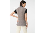 Veste sans manche façon tweed avec lurex