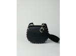 Besace en cuir et suède à lacets