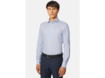 Chemise Pied-de-poule En Coton Bleu Regular Fit