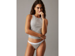 STRING THONG EN COTON ÉLASTIQUE RIBBÉ - PACK DE 3