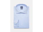 Chemise Bleu Clair En Sergé de Coton Slim Fit