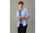 CHEMISE À RAYURES EN POPLIN À MANCHES LONGUES