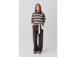 Pull polo large rayures
