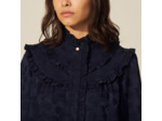 Robe courte en jacquard marguerites