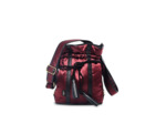 ELSA NYLON SATIN ET CUIR LISSE - Sac Seau - Cassis