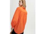 Chemise basculée en popeline de couleur
