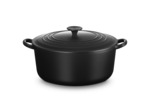 Cocotte ronde 28cm en fonte émaillée noire