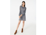 Robe plissée en jacquard lurex imprimé