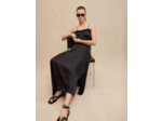 Robe longue satinée