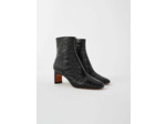 Bottines cuir embossé croco