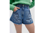 Short en jean strassé