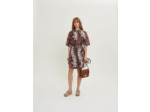 Robe chemise en voile de coton imprimé