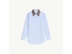 Chemise rayée et col imprimé