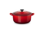 Cocotte ronde 20cm en fonte émaillée cerise