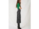 Jupe droite fendues en jacquard imprimé