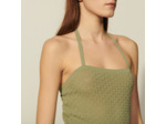 Brassière en maille pointelle