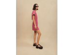 Robe courte en tweed dos ouvert