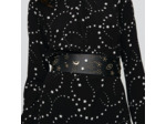 Ceinture taille haute en cuir avec studs