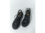 Sandales compensées en cuir