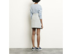 Jupe courte en tweed pied de coq