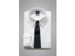 Chemise Blanche En Coton Pinpoint Coupe Droite