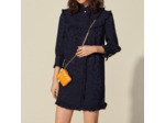 Robe courte en jacquard marguerites