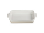 Plat rectangulaire classique 32cm en céramique meringue