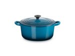 Cocotte ronde 22cm en fonte émaillée deep teal