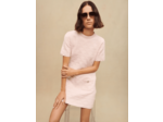 Robe en maille texturée rose