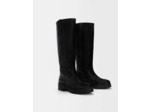 Bottes en cuir lisse