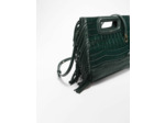 Sac M en cuir croco