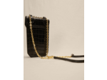 Porte téléphone en cuir embossé croco