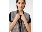 Veste sans manche façon tweed avec lurex