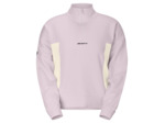 Sweat semi-zippé Femme HALFZIP Rose/Coton Blanc