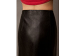 JUPE MIDI EN CUIR