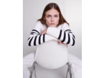Pull marinière col zippé