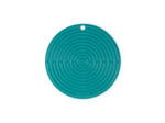 Dessous de plat rond 20cm en silicone bleu caraïbes