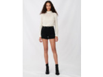 Short en jean effet usé à mors