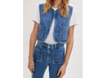 Blouson sans manches en denim