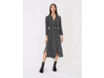 Robe longue imprimée en crêpe