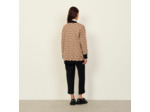 Cardi-coat long à motif jacquard
