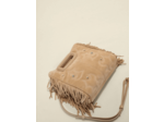 Sac M en cuir brodé et clouté