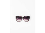 Lunettes de soleil carrées brunes