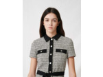 Robe façon tweed ceinturée