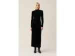 Robe longue cintrée velours noir