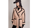 Manteau court bicolore