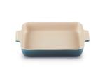 Plat rectangulaire classique 32cm en céramique deep teal