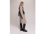 Manteau long à carreaux