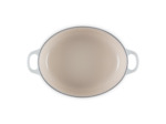 Cocotte ovale 29cm en fonte émaillée meringue*